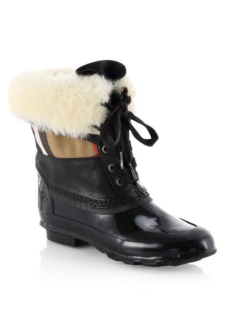 burberry lace up snow boots|burberry boots for women.